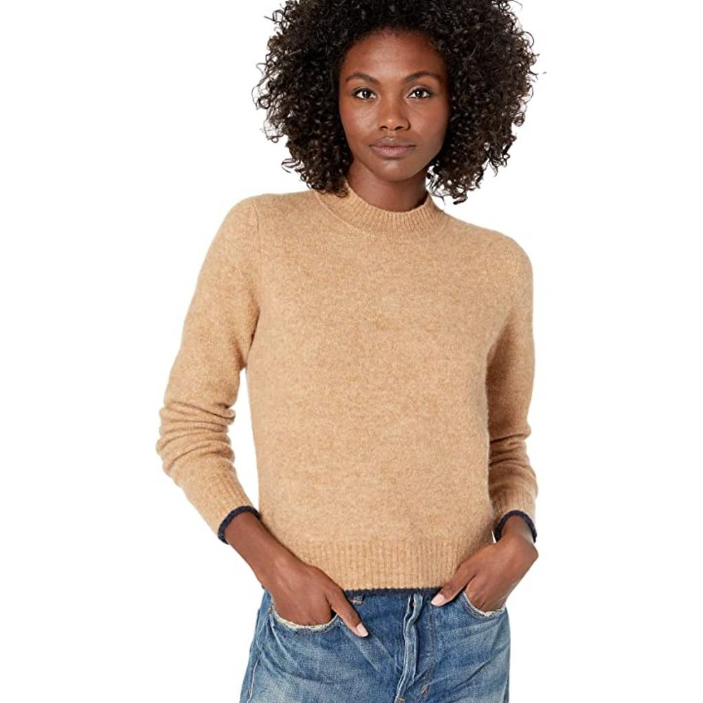 Vince Contrast Tip Pullover Sweater